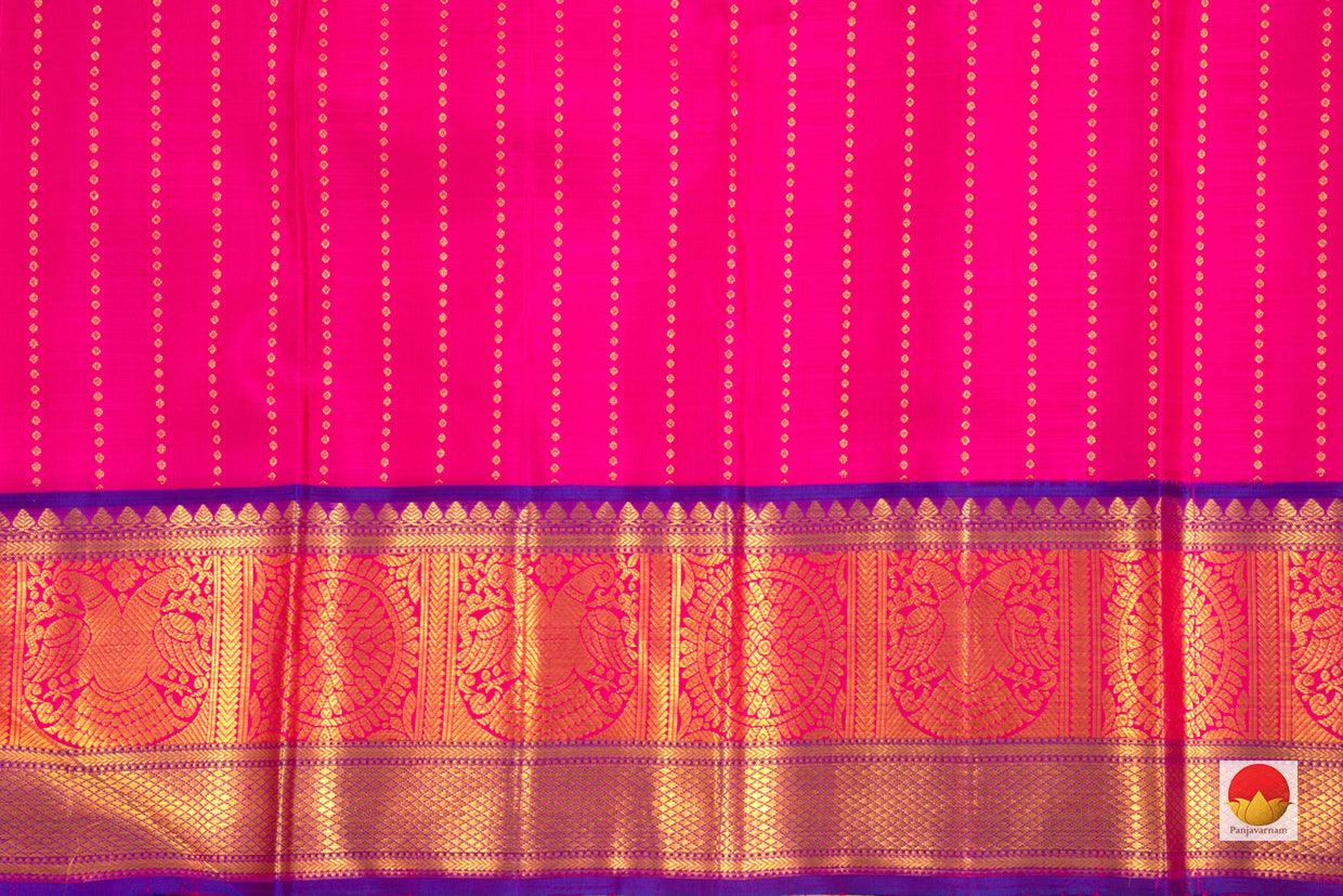 Kanchipuram Silk Saree - Handwoven Pure Silk - Pure Zari - PV J 3117 - Silk Sari - Panjavarnam
