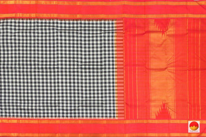 Kanchipuram Silk Saree - Handwoven Pure Silk - Pure Zari - PV J 3438 - Archives - Silk Sari - Panjavarnam