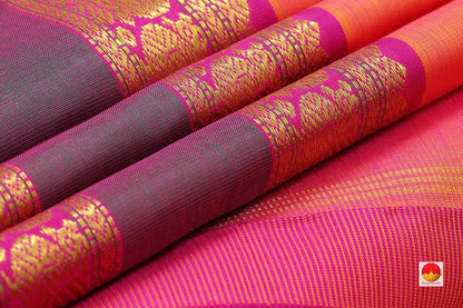 Kanchipuram Silk Saree - Handwoven Pure Silk - Pure Zari - PV J 415 - Archives - Silk Sari - Panjavarnam