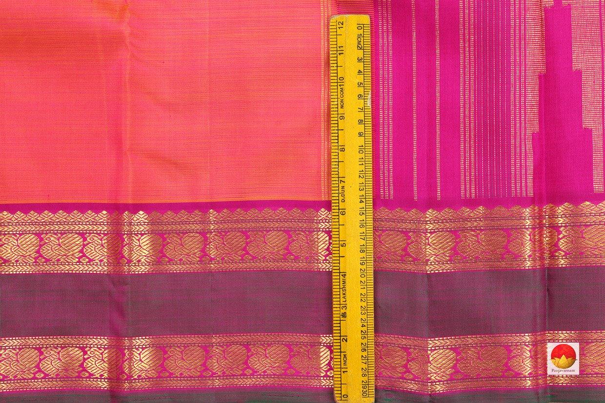 Kanchipuram Silk Saree - Handwoven Pure Silk - Pure Zari - PV J 415 - Archives - Silk Sari - Panjavarnam