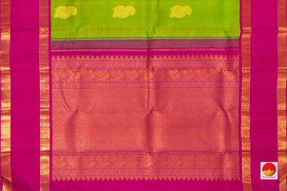 Kanchipuram Silk Saree - Handwoven Pure Silk - Pure Zari - PV J 472 - Silk Sari - Panjavarnam