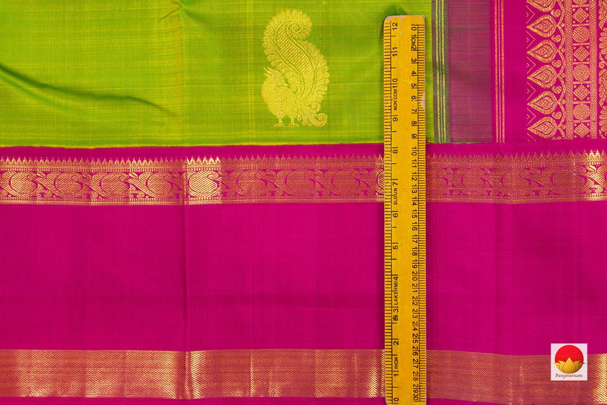 Kanchipuram Silk Saree - Handwoven Pure Silk - Pure Zari - PV J 472 - Silk Sari - Panjavarnam