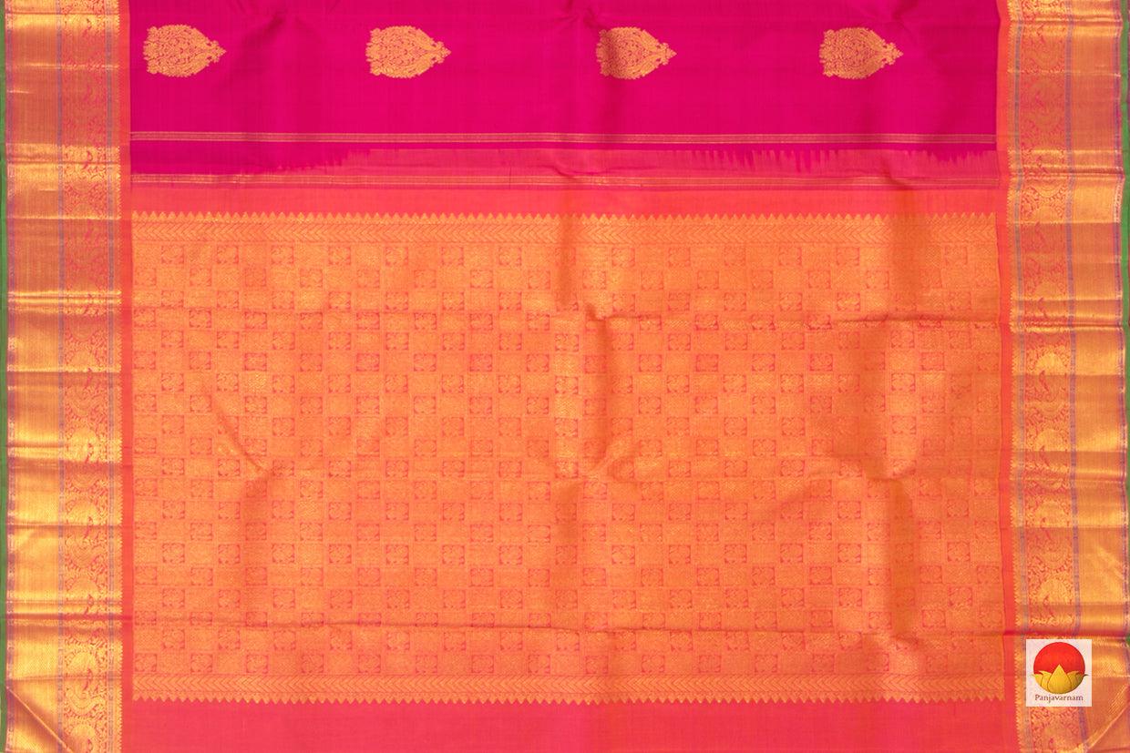 Kanchipuram Silk Saree - Handwoven Pure Silk - Pure Zari - PV J 4819 - Silk Sari - Panjavarnam