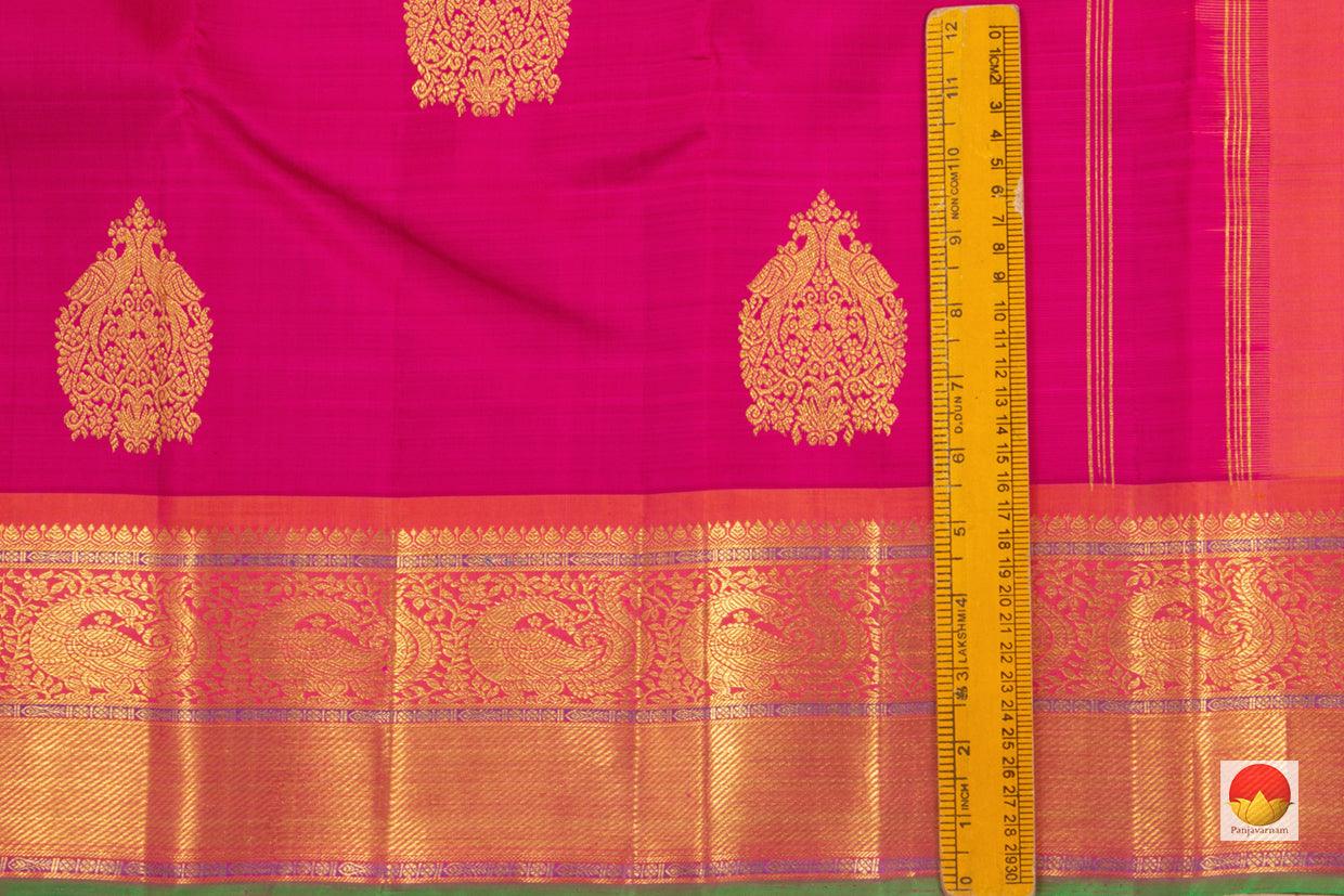 Kanchipuram Silk Saree - Handwoven Pure Silk - Pure Zari - PV J 4819 - Silk Sari - Panjavarnam