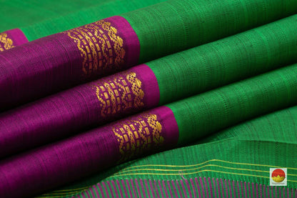 Kanchipuram Silk Saree - Handwoven Pure Silk - Pure Zari - PV J 4856 - Silk Sari - Panjavarnam