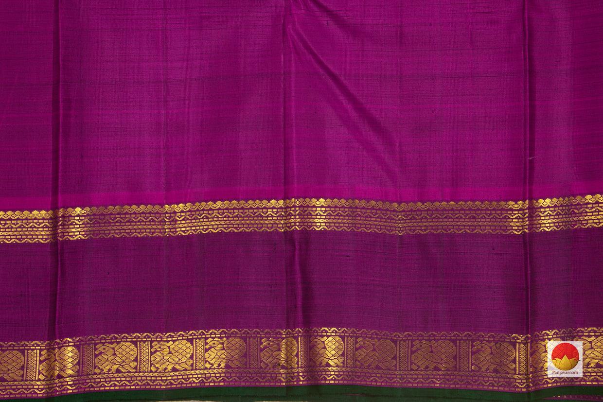 Kanchipuram Silk Saree - Handwoven Pure Silk - Pure Zari - PV J 4856 - Silk Sari - Panjavarnam