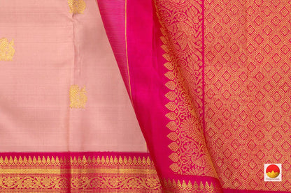 Kanchipuram Silk Saree - Handwoven Pure Silk - Pure Zari - PV J 4998 - Silk Sari - Panjavarnam