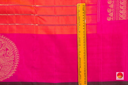 Kanchipuram Silk Saree - Handwoven Pure Silk - Pure Zari - PV J 507 - Silk Sari - Panjavarnam
