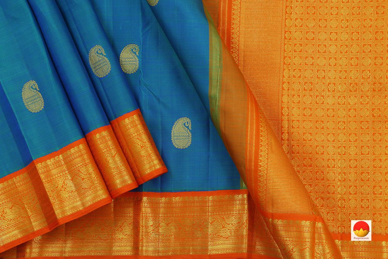 Kanchipuram Silk Saree - Handwoven Pure Silk - Pure Zari - PV J 510 - Archives - Silk Sari - Panjavarnam