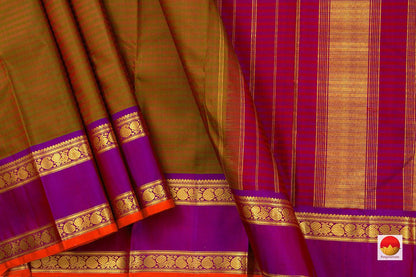 Kanchipuram Silk Saree - Handwoven Pure Silk - Pure Zari - PV J 5675 - Silk Sari - Panjavarnam
