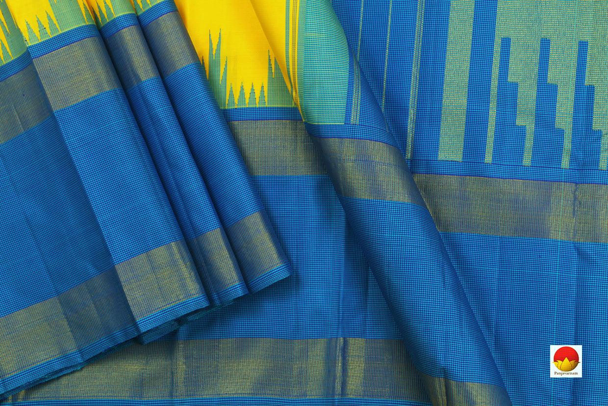 Kanchipuram Silk Saree - Handwoven Pure Silk - Pure Zari - PV J 582 - Silk Sari - Panjavarnam