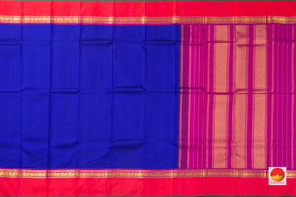 Kanchipuram Silk Saree - Handwoven Pure Silk - Pure Zari - PV J 5828 - Silk Sari - Panjavarnam