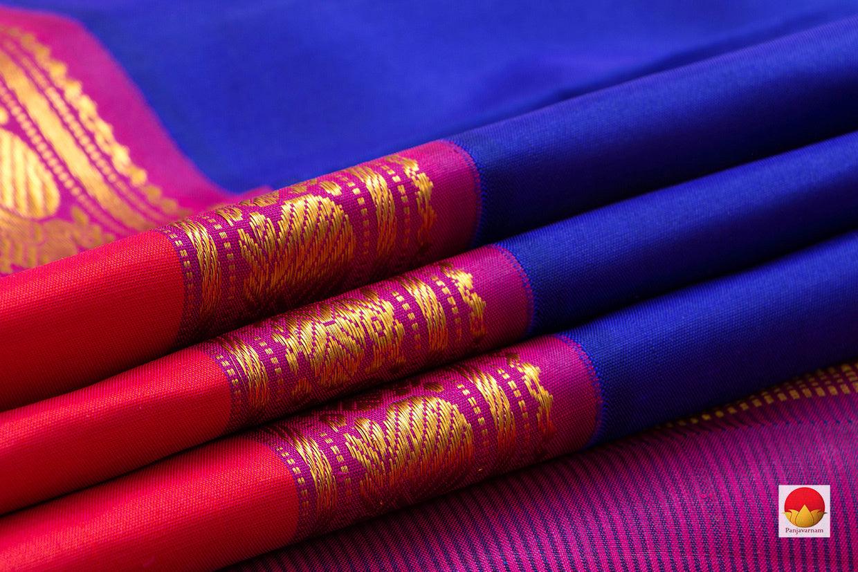 Kanchipuram Silk Saree - Handwoven Pure Silk - Pure Zari - PV J 5828 - Silk Sari - Panjavarnam