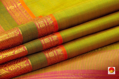 Kanchipuram Silk Saree - Handwoven Pure Silk - Pure Zari - PV J 5837 - Silk Sari - Panjavarnam