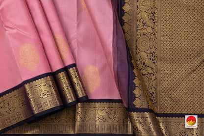 Kanchipuram Silk Saree - Handwoven Pure Silk - Pure Zari - PV J 5968 - Silk Sari - Panjavarnam