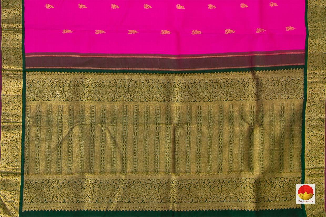 Kanchipuram Silk Saree - Handwoven Pure Silk - Pure Zari - PV J 6149 - Saris & Lehengas - Panjavarnam