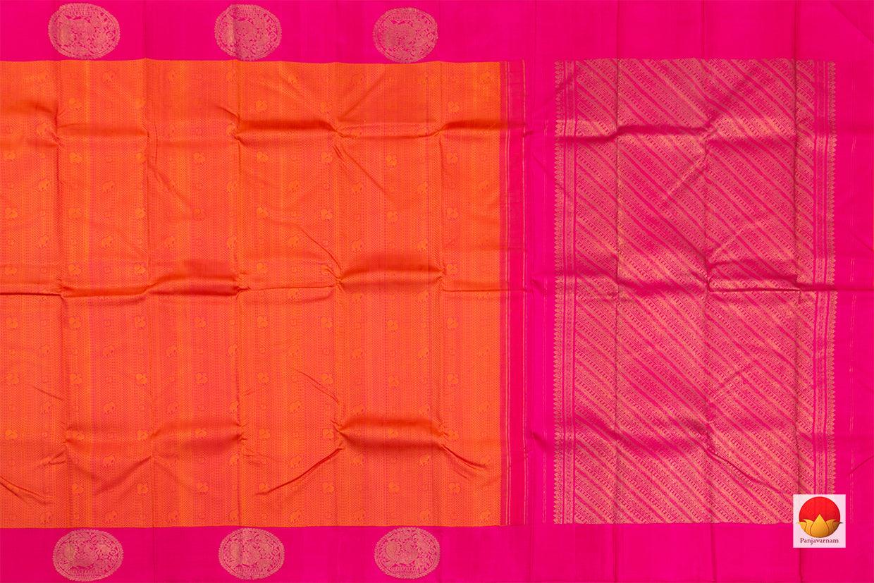 Kanchipuram Silk Saree - Handwoven Pure Silk - Pure Zari - PV J 6151 - Silk Sari - Panjavarnam