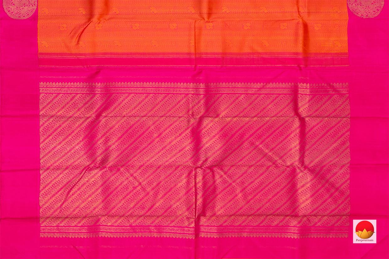 Kanchipuram Silk Saree - Handwoven Pure Silk - Pure Zari - PV J 6151 - Silk Sari - Panjavarnam