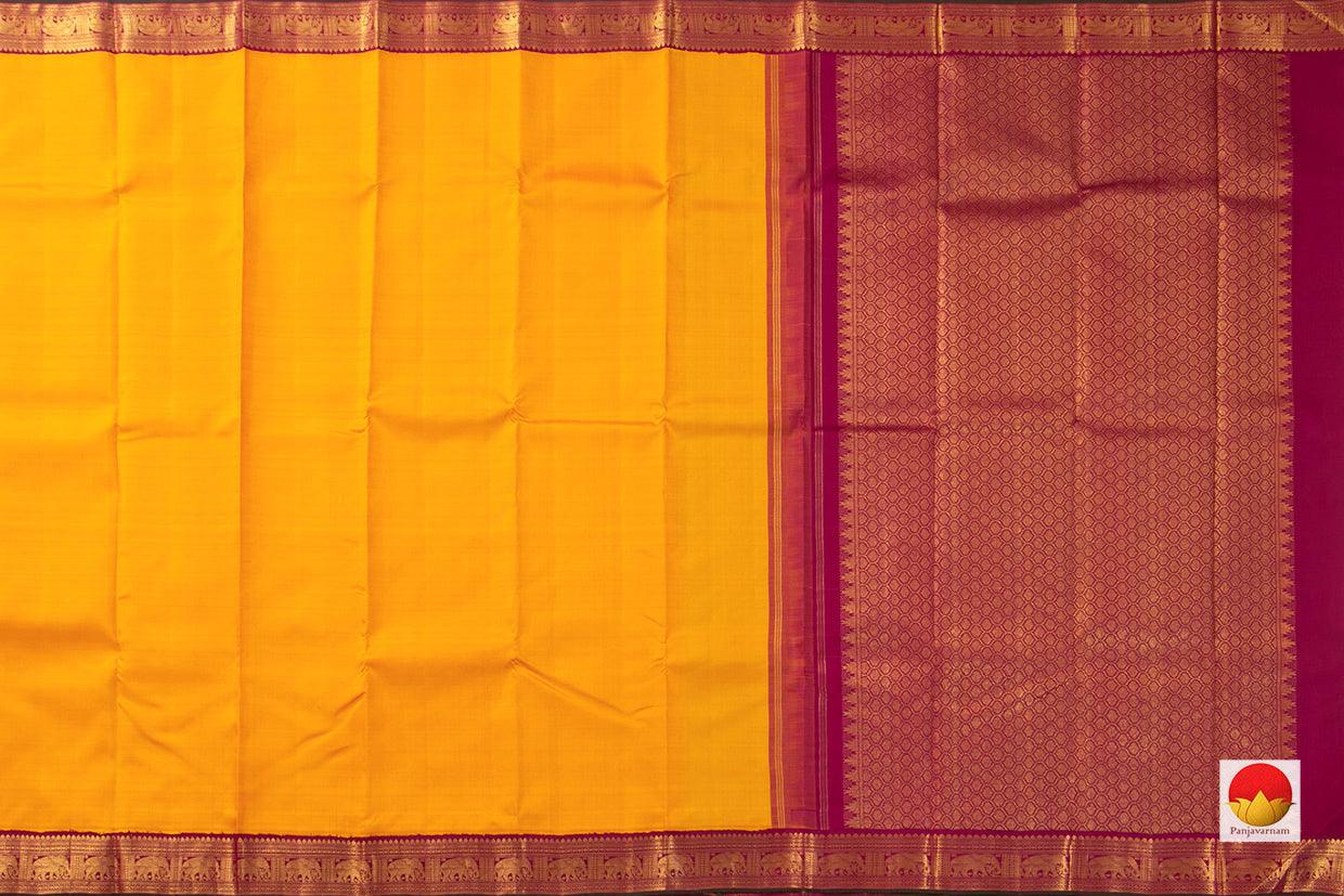 Kanchipuram Silk Saree - Handwoven Pure Silk - Pure Zari - PV J 6528 - Silk Sari - Panjavarnam