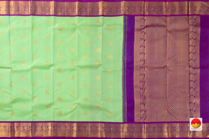 Kanchipuram Silk Saree - Handwoven Pure Silk - Pure Zari - PV J 6662 - Silk Sari - Panjavarnam