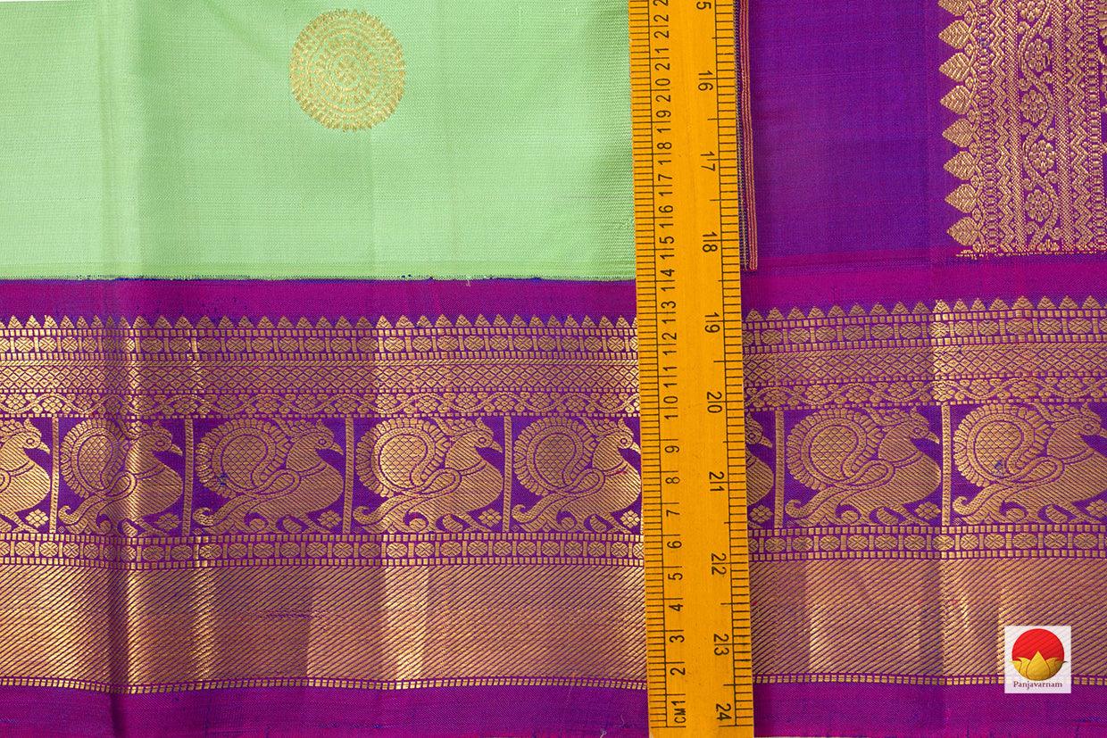 Kanchipuram Silk Saree - Handwoven Pure Silk - Pure Zari - PV J 6662 - Silk Sari - Panjavarnam