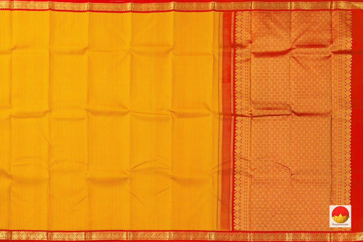 Kanchipuram Silk Saree - Handwoven Pure Silk - Pure Zari - PV J 6749 - Silk Sari - Panjavarnam