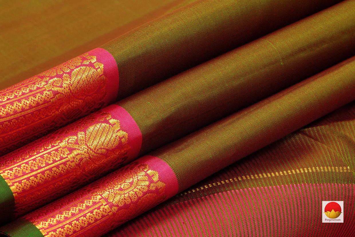 Kanchipuram Silk Saree - Handwoven Pure Silk - Pure Zari - PV J 790 - Silk Sari - Panjavarnam