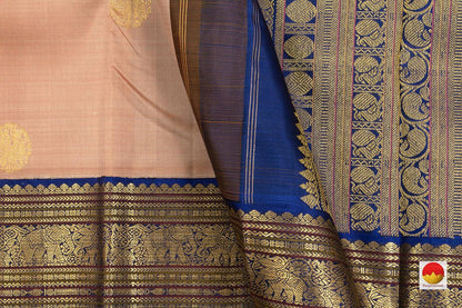 Kanchipuram Silk Saree - Handwoven Pure Silk - Pure Zari - PV J 838 - Silk Sari - Panjavarnam