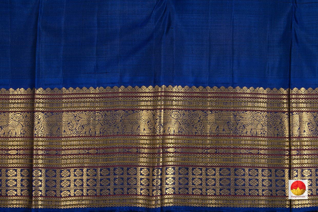 Kanchipuram Silk Saree - Handwoven Pure Silk - Pure Zari - PV J 838 - Silk Sari - Panjavarnam