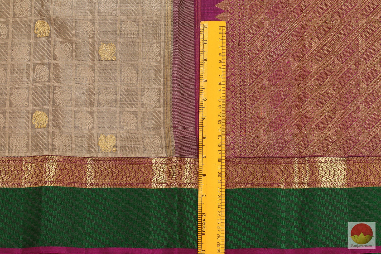 Kanchipuram Silk Saree - Handwoven Pure Silk - Pure Zari - PV J2538 Archives - Silk Sari - Panjavarnam