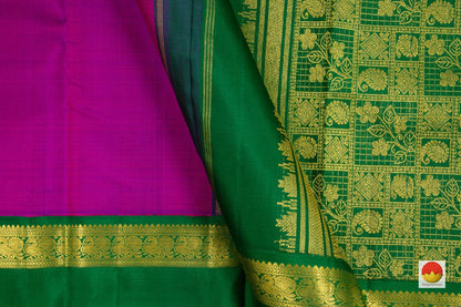 Kanchipuram Silk Saree - Handwoven Pure Silk - Pure Zari - PV NYC 107 - Silk Sari - Panjavarnam