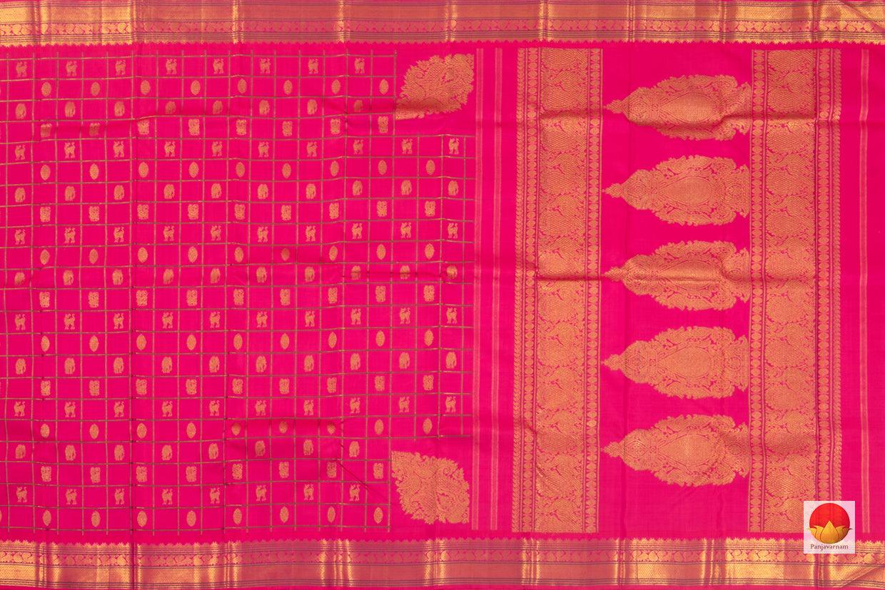 Kanchipuram Silk Saree - Handwoven Pure Silk - Pure Zari - PV NYC 120 - Saris & Lehengas - Panjavarnam
