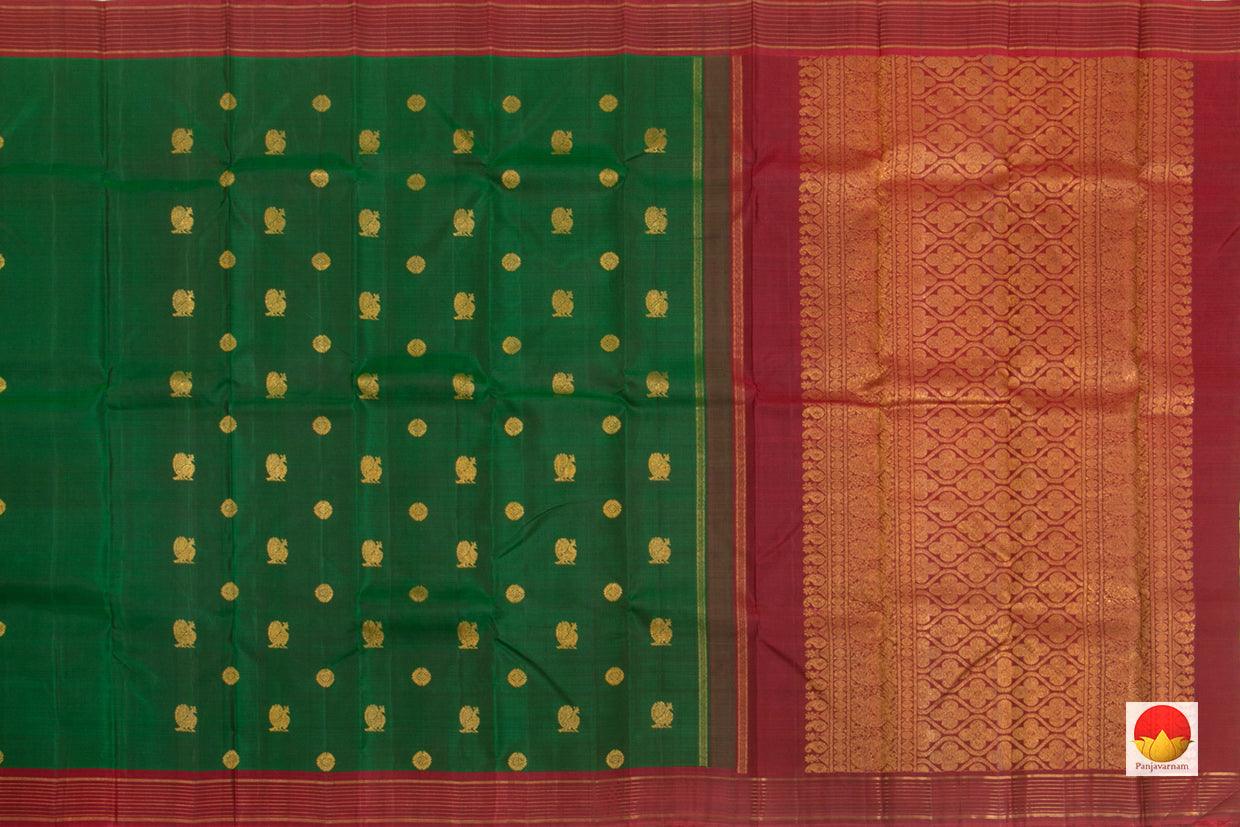 Kanchipuram Silk Saree - Handwoven Pure Silk - Pure Zari - PV NYC 122 - Silk Sari - Panjavarnam