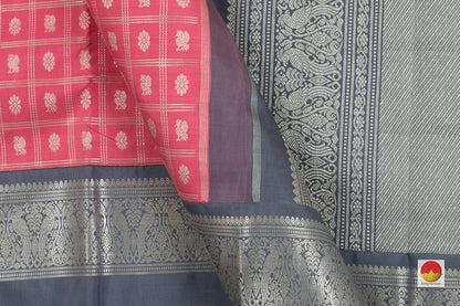 Kanchipuram Silk Saree - Handwoven Pure Silk - Pure Zari - PV NYC 135 - Silk Sari - Panjavarnam