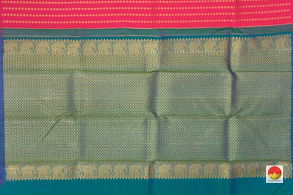 Kanchipuram Silk Saree - Handwoven Pure Silk - Pure Zari - PV NYC 149 - Silk Sari - Panjavarnam