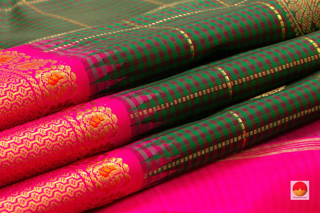 Kanchipuram Silk Saree - Handwoven Pure Silk - Pure Zari - PV NYC 17 - Silk Sari - Panjavarnam