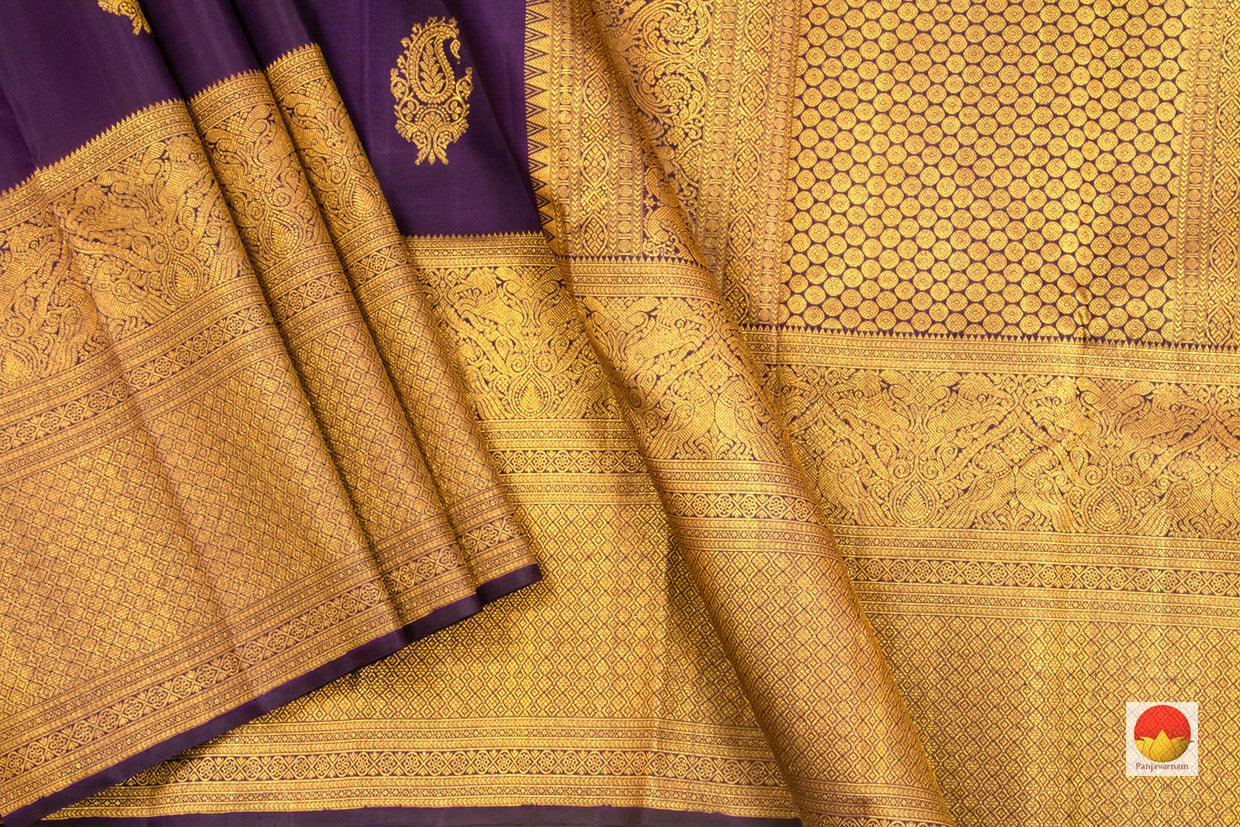 Kanchipuram Silk Saree - Handwoven Pure Silk - Pure Zari - PV NYC 176 - Silk Sari - Panjavarnam