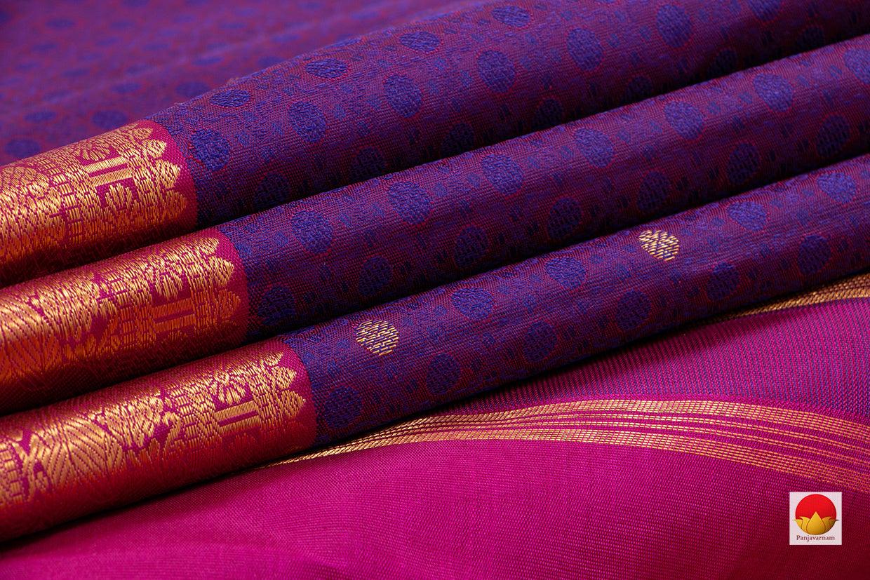 Kanchipuram Silk Saree - Handwoven Pure Silk - Pure Zari - PV NYC 181 - Silk Sari - Panjavarnam