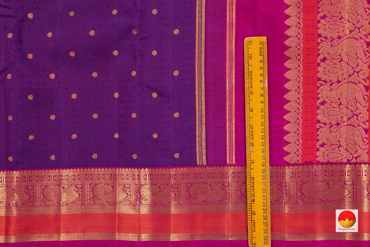 Kanchipuram Silk Saree - Handwoven Pure Silk - Pure Zari - PV NYC 181 - Silk Sari - Panjavarnam PV NYC 181