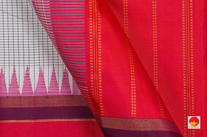 Kanchipuram Silk Saree - Handwoven Pure Silk - Pure Zari - PV NYC 184 - Saris & Lehengas - Panjavarnam