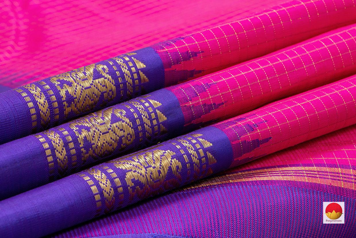 Kanchipuram Silk Saree - Handwoven Pure Silk - Pure Zari - PV NYC 185 - Silk Sari - Panjavarnam