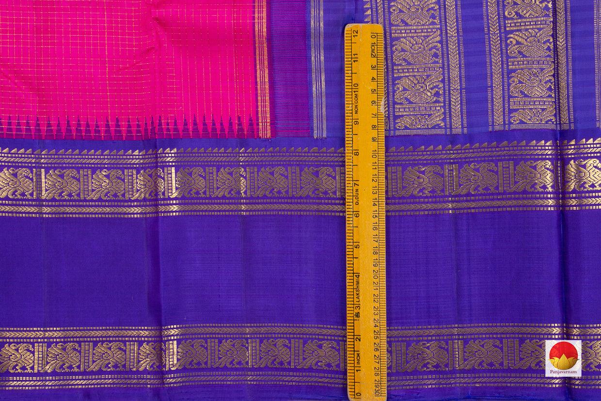Kanchipuram Silk Saree - Handwoven Pure Silk - Pure Zari - PV NYC 185 - Silk Sari - Panjavarnam