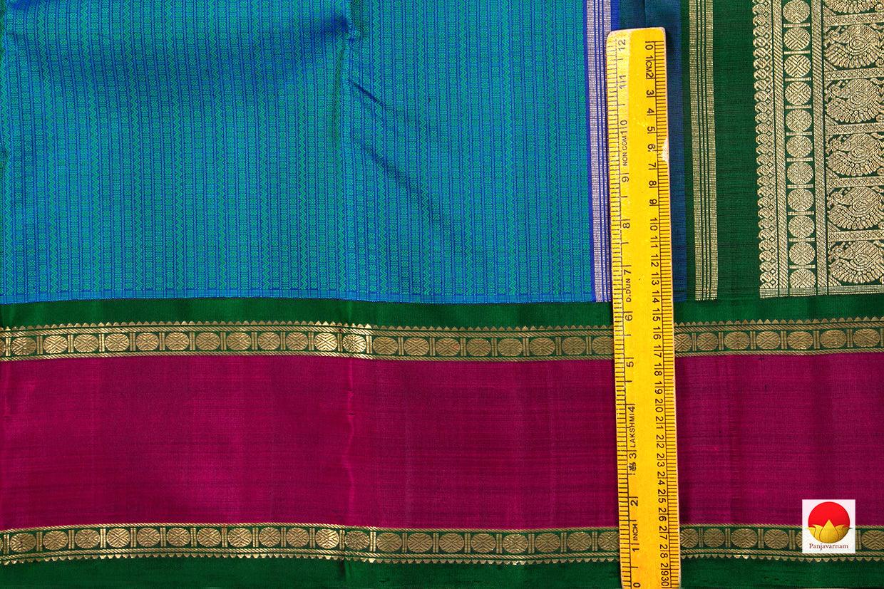Kanchipuram Silk Saree - Handwoven Pure Silk - Pure Zari - PV NYC 187 - Silk Sari - Panjavarnam