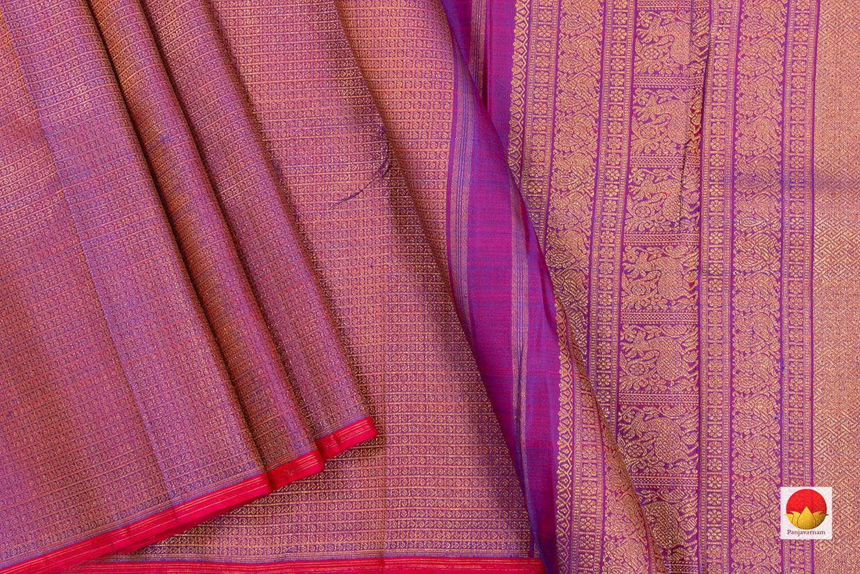 Kanchipuram Silk Saree - Handwoven Pure Silk - Pure Zari - PV NYC 194 - Silk Sari - Panjavarnam PV NYC 194