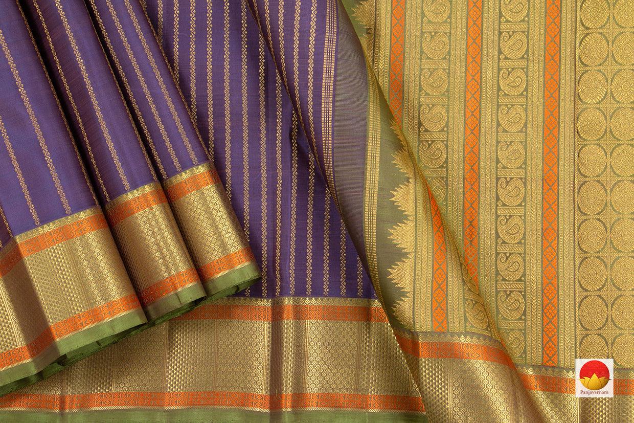 Kanchipuram Silk Saree - Handwoven Pure Silk - Pure Zari - PV NYC 195 - Silk Sari - Panjavarnam