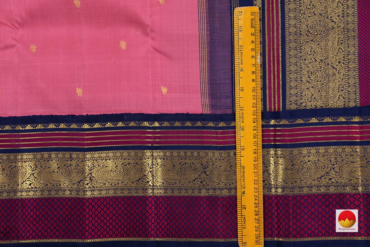 Kanchipuram Silk Saree - Handwoven Pure Silk - Pure Zari - PV NYC 196 - Silk Sari - Panjavarnam