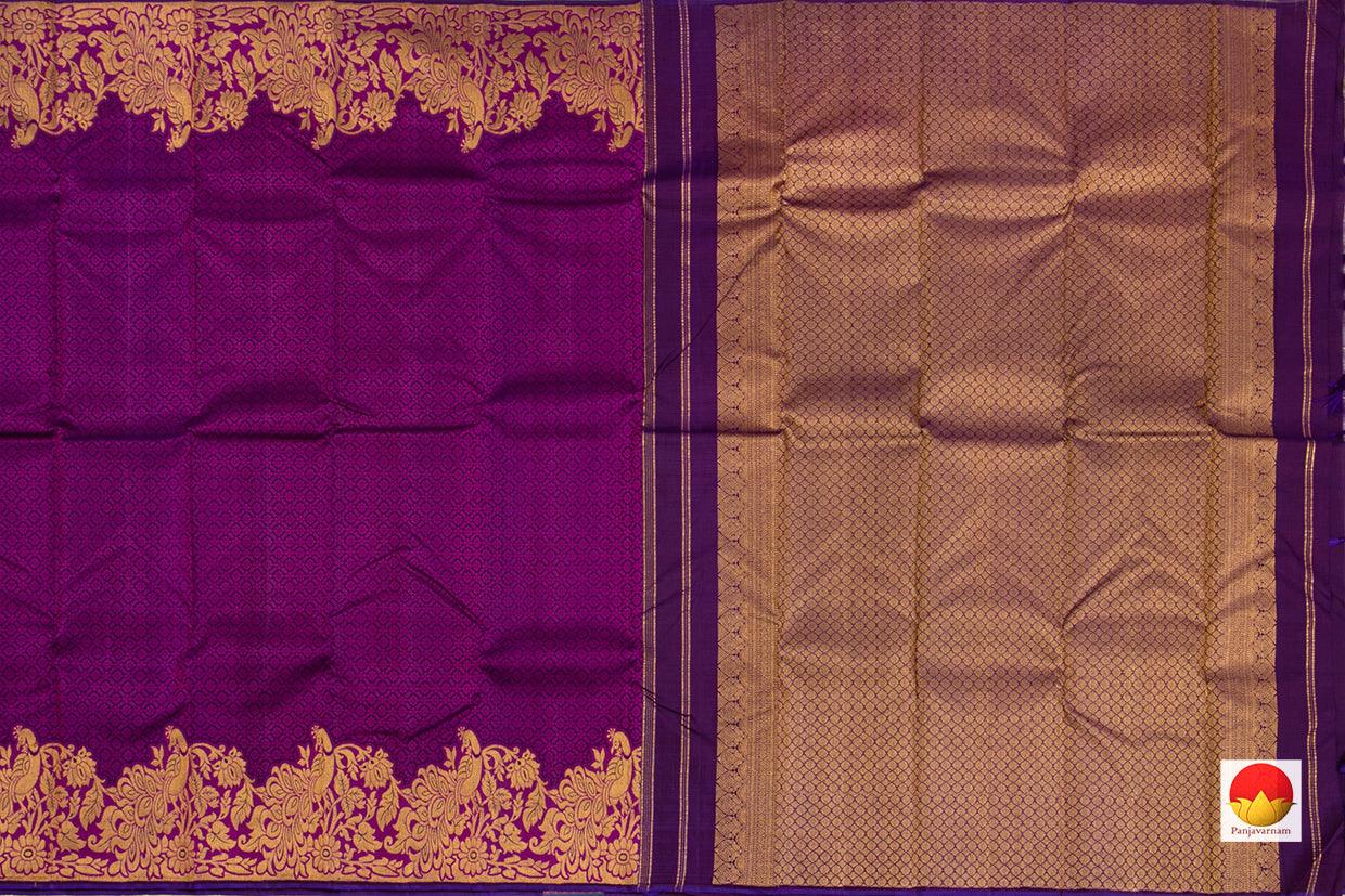 Kanchipuram Silk Saree - Handwoven Pure Silk - Pure Zari - PV NYC 199 - Silk Sari - Panjavarnam
