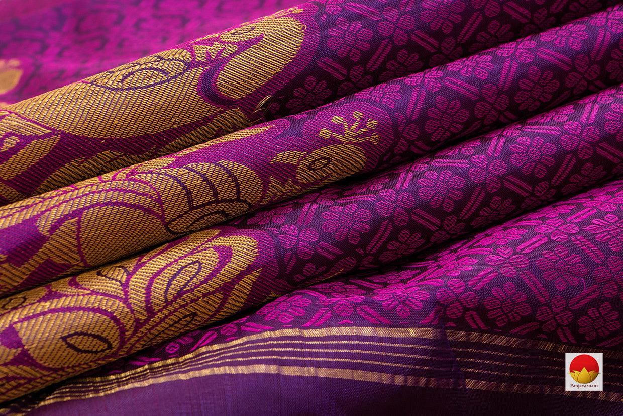 Kanchipuram Silk Saree - Handwoven Pure Silk - Pure Zari - PV NYC 199 - Silk Sari - Panjavarnam
