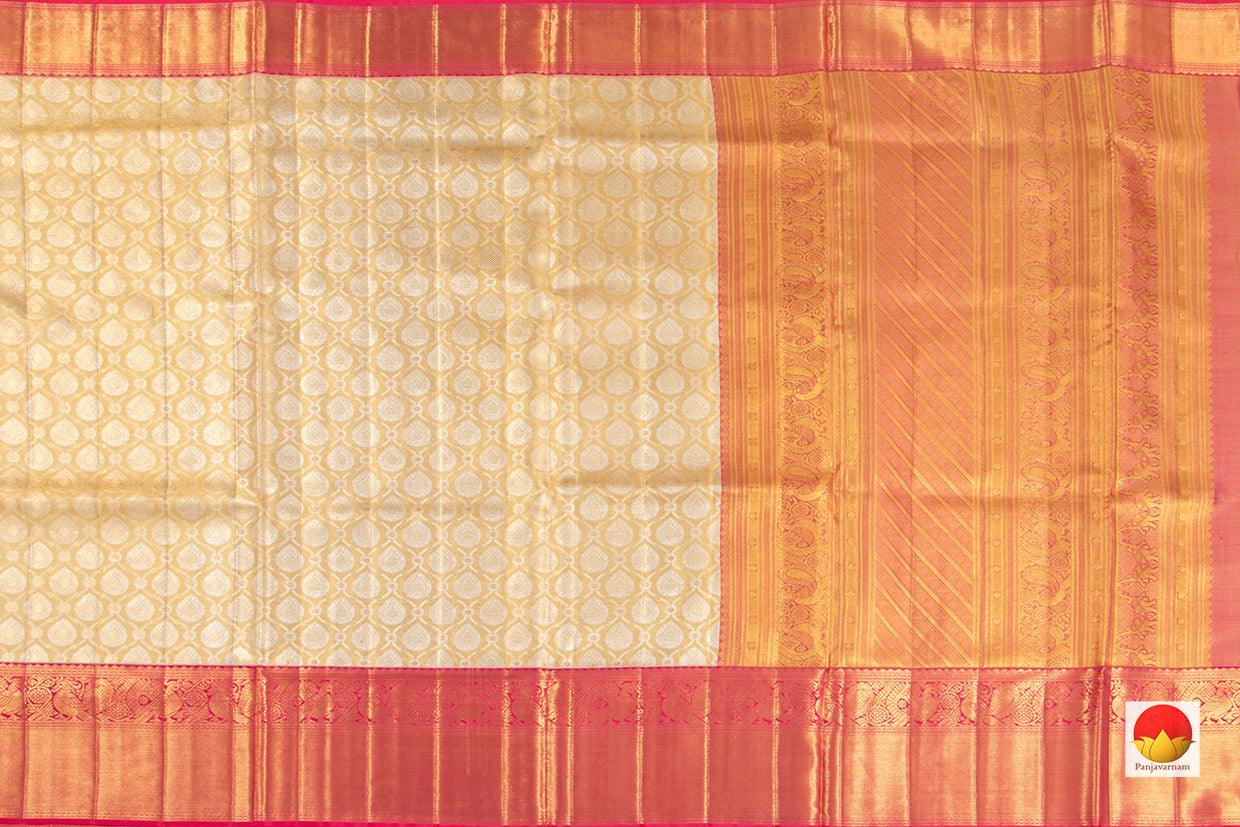 Kanchipuram Silk Saree - Handwoven Pure Silk - Pure Zari - PV NYC 208 - Silk Sari - Panjavarnam