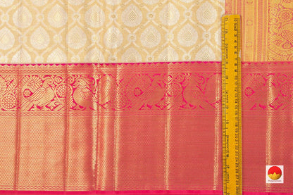 Kanchipuram Silk Saree - Handwoven Pure Silk - Pure Zari - PV NYC 208 - Silk Sari - Panjavarnam